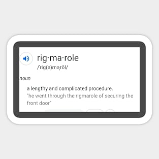 Rigamorole Sticker